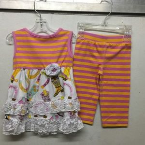 2 Pc Infant Girls Outfit